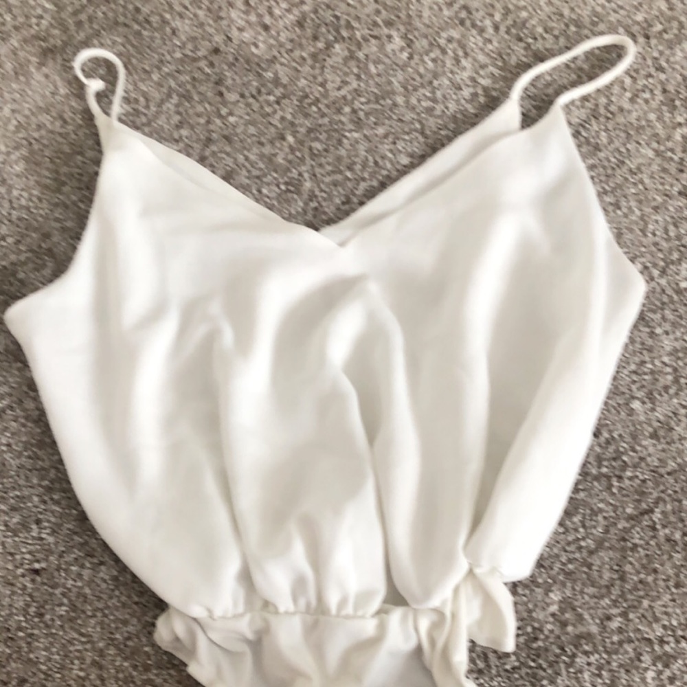 White blouse body suit